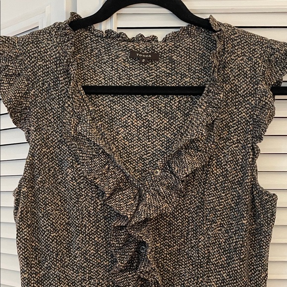 Tocca Ruffle Midi Dress - Picture 2 of 4